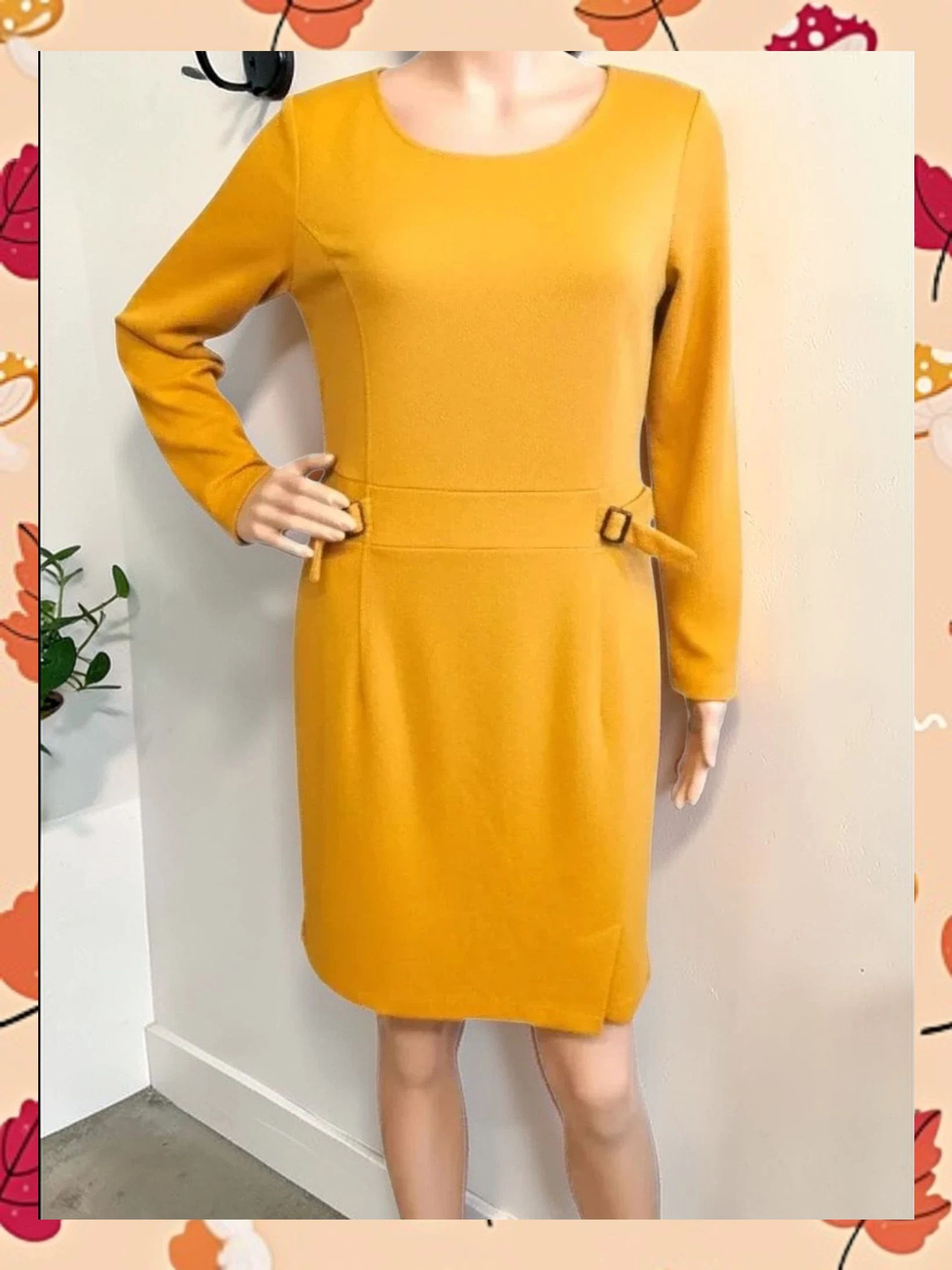 👗 Vestido Mostaza Rebeldes Talla 50 - Elegante y Profesional – Rebelde's – taille 5XL / 50 / 22