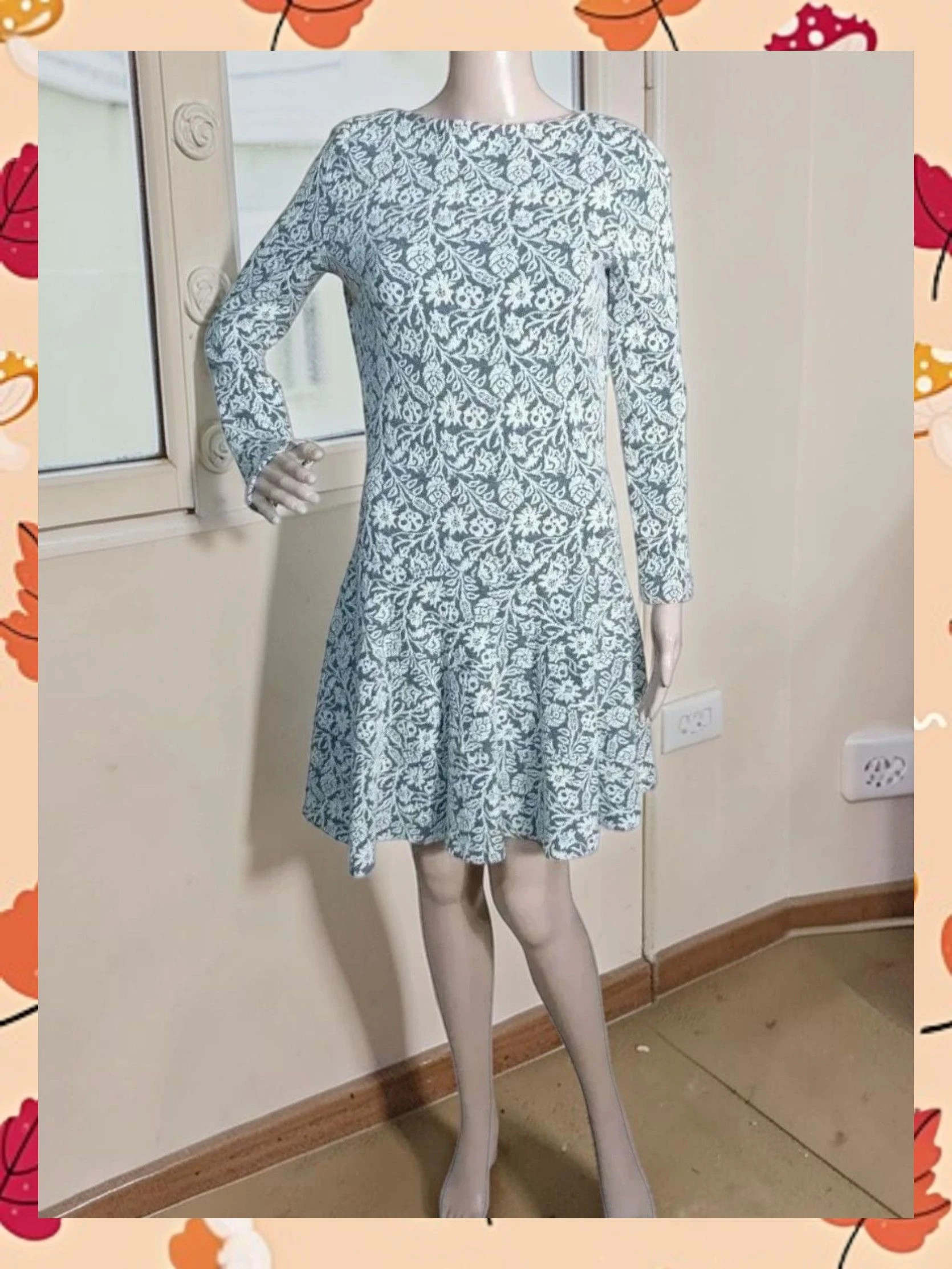 Vestido Zara32% Lana Estampado Jacquard Talla L – Zara – taille L / 40 / 12