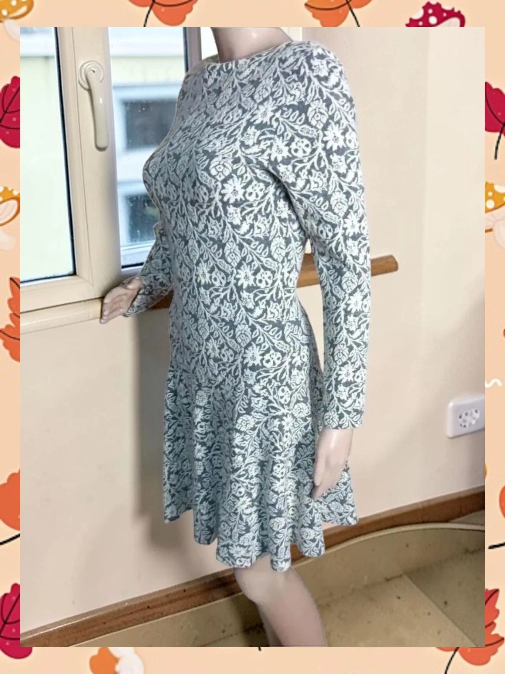 Vestido Zara32% Lana Estampado Jacquard Talla L – Zara – taille L / 40 / 12 3
