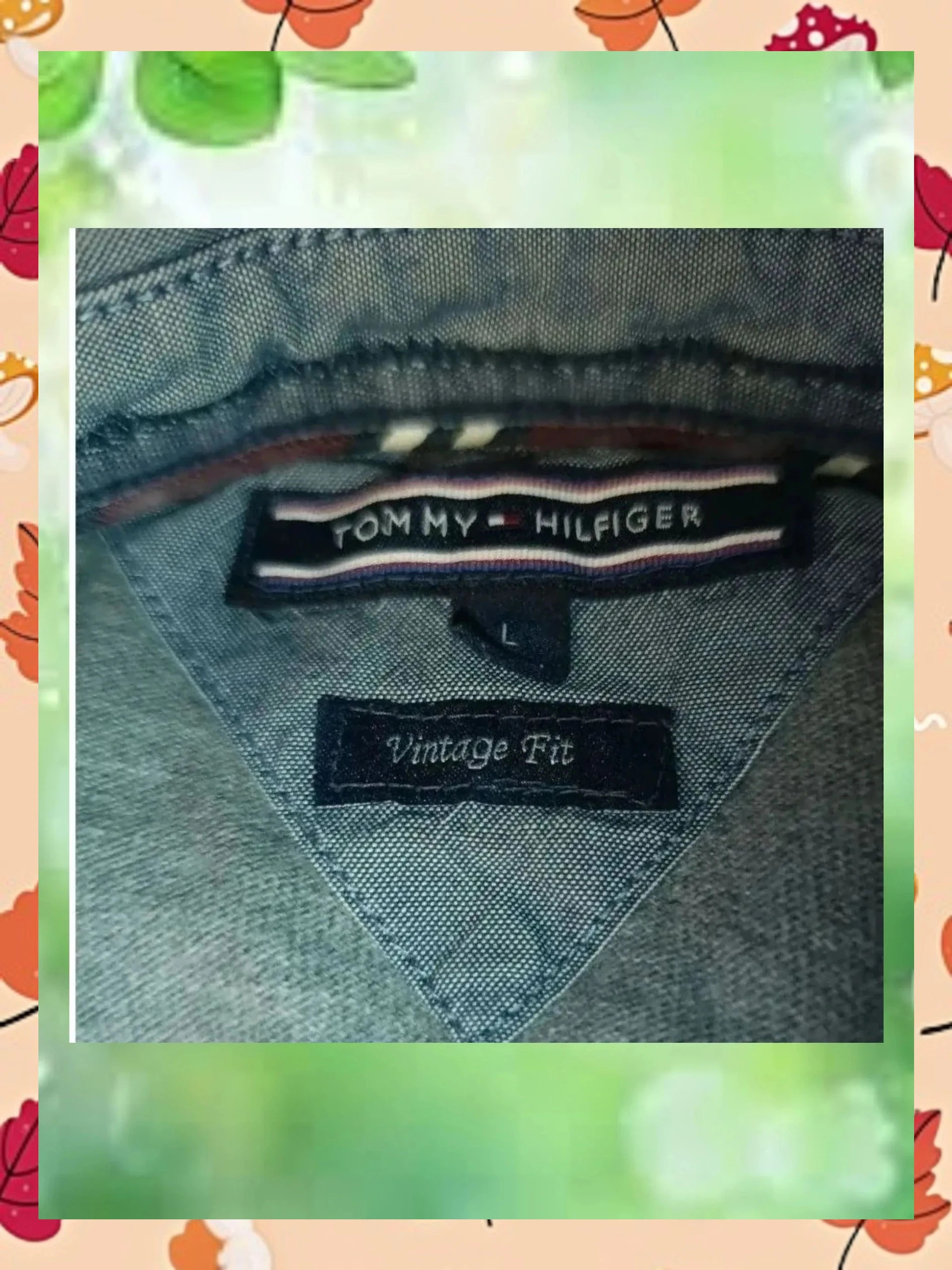 Polo Tommy Hilfiger L | Vintage Fit | Gris Manga Larga Capas – Tommy Hilfiger – taille L 3