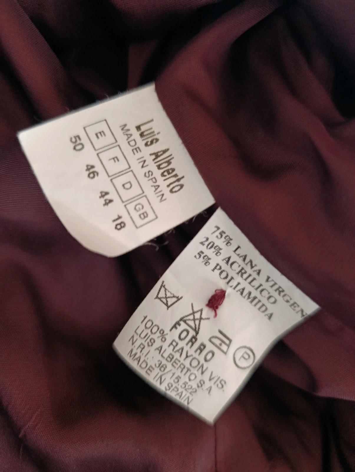 Americana de tweed lana virgen Luis Alberto – luis alberto – taille XL / 42 / 14 4