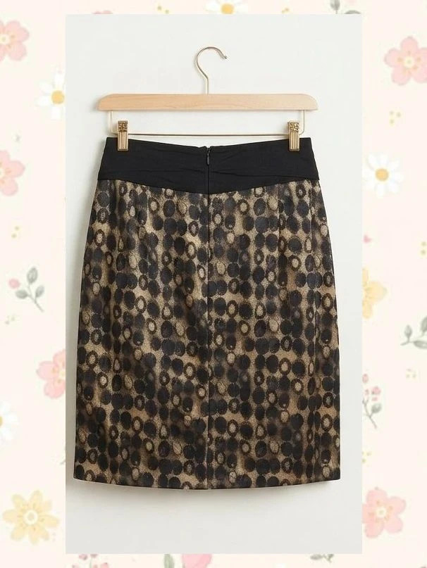Falda Lápiz Marie Méro - Estampado Círculos Chic - Talla 38 – Marie Mero – taille M / 38 / 10