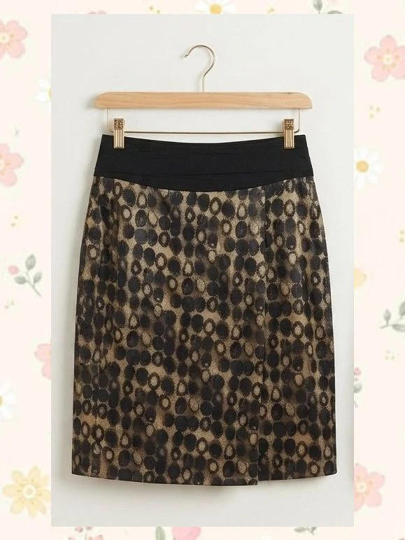 Falda Lápiz Marie Méro - Estampado Círculos Chic - Talla 38 – Marie Mero – taille M / 38 / 10 2