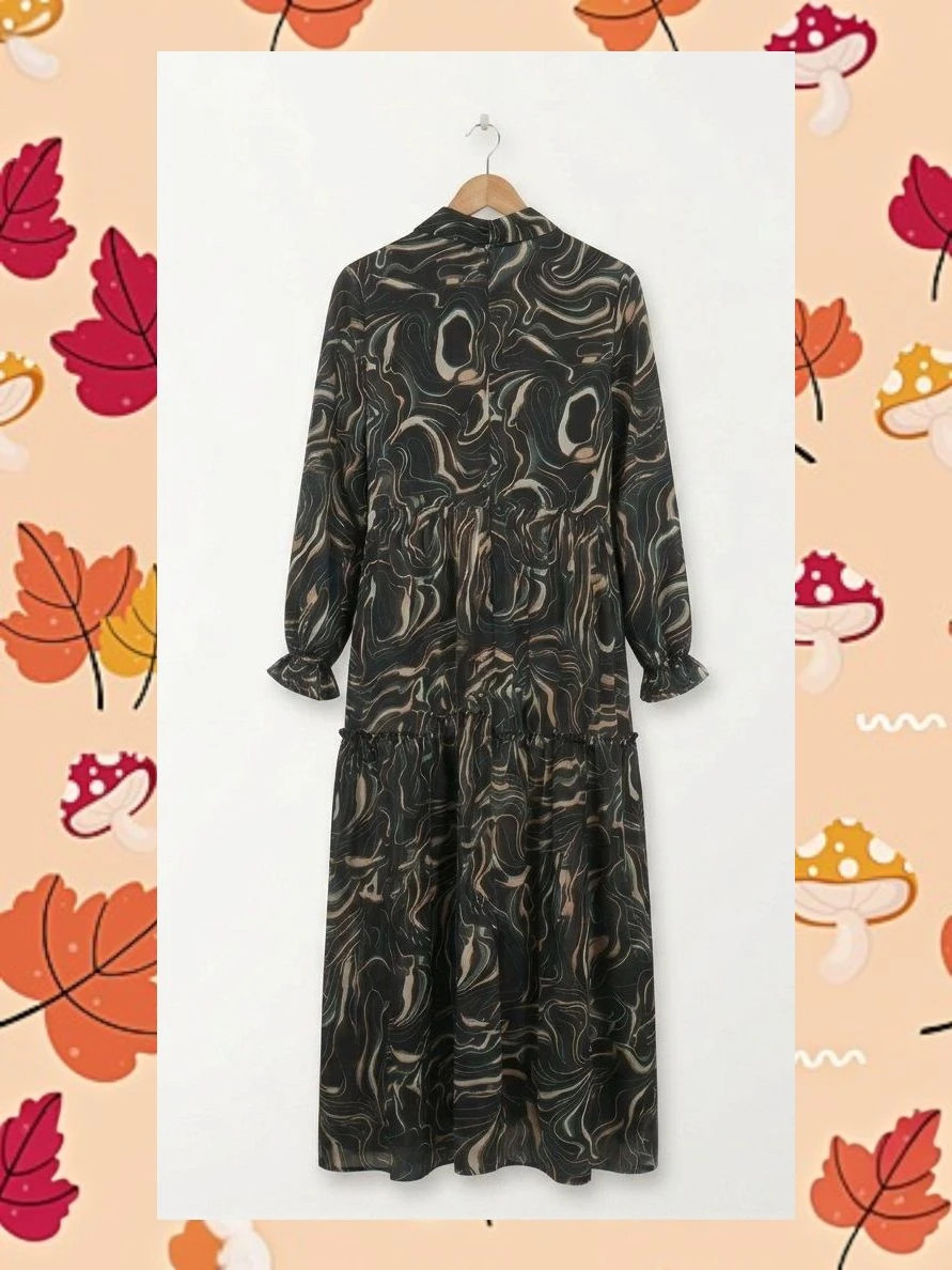 Vestido largo fluido estampado papillone talla S – Papillonne – taille S / 36 / 8