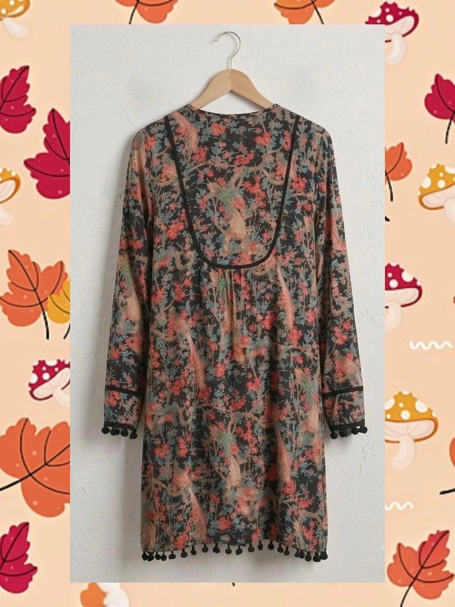 🌸 Vestido Túnica Boho dieva 100% Algodón - Talla L 🐦 – dieva – taille L / 40 / 12