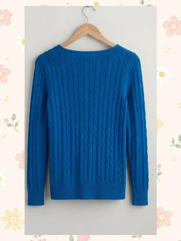 Tommy Hilfiger Original - Suéter Cable Knit Azul Eléctrico – Tommy Hilfiger – taille XS / 34 / 6 2