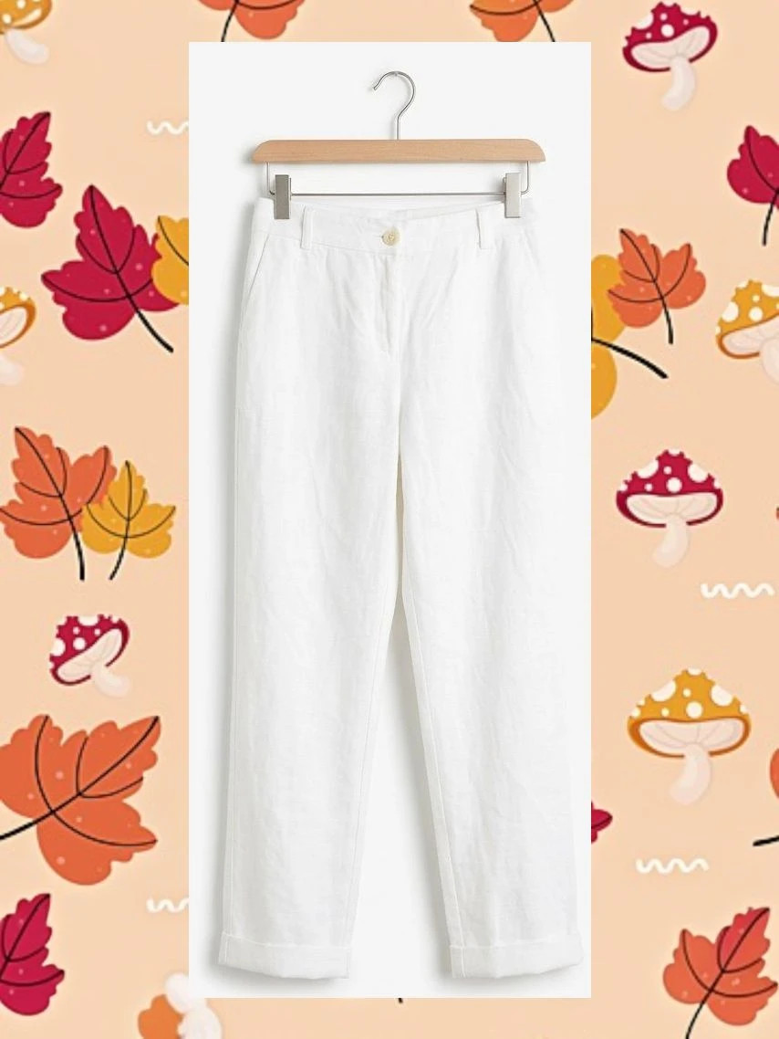 Pantalón blanco lino y algodón Isabel de Pedro T. 38 – Isabel de Pedro – taille M / 38 / 10 2