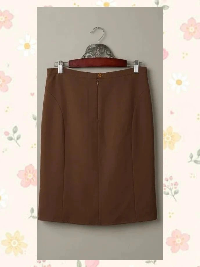Preciosa falda de la firma Confecciones Touche en un elegante y versátil tono marrón chocolate. – Touché – taille XXXL / 46 / 18 2