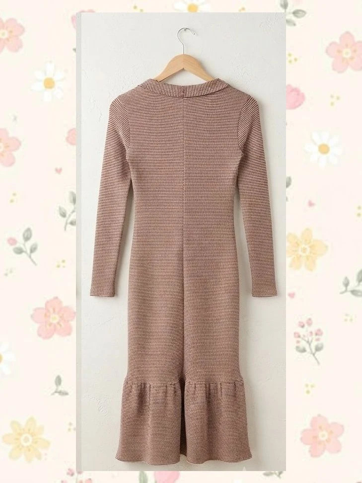 Vestido Midi Dolores Promesas Rayas - Estilo Chic y Sofisticado – Dolores Promesas – taille XS / 34 / 6 2