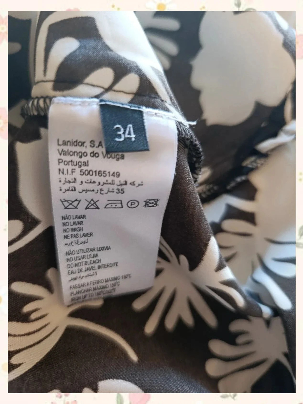 Vestido estampado blanco y negro LA Woman T.34 – LA Woman – taille XS / 34 / 6 5