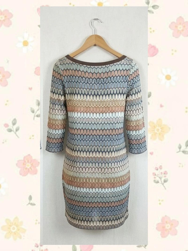 Vestido Punto Zig-Zag Estilo Boho 🌈 – Fórmula Joven – taille M / 38 / 10 2