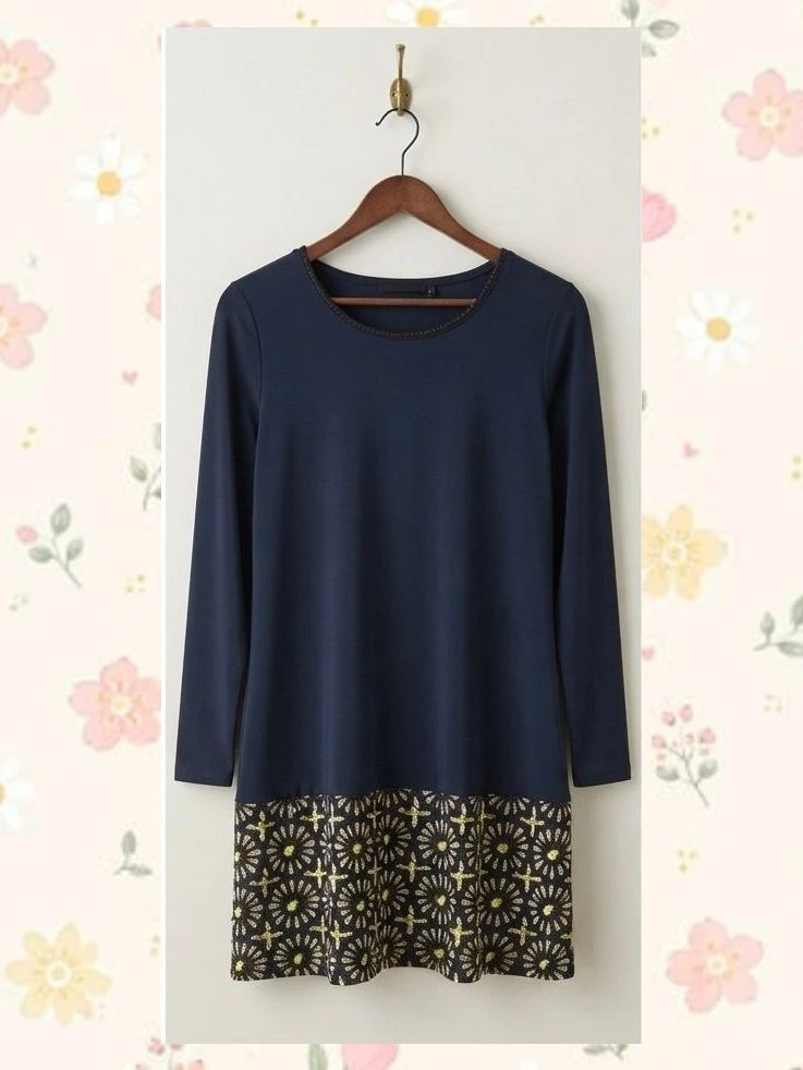 Vestido Niza Azul Marino - Detalle Bordado - Talla 38 👗 – Niza – taille M / 38 / 10 2