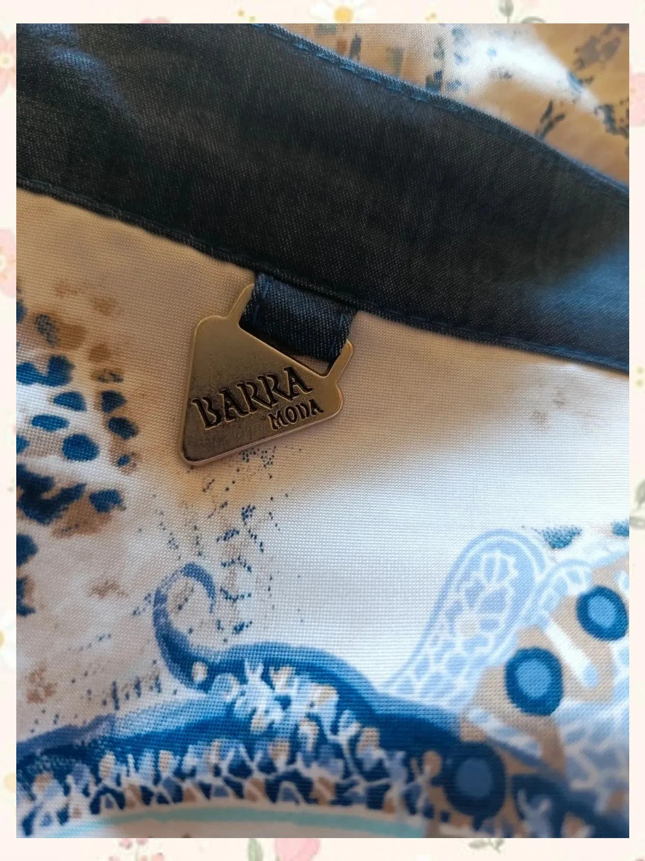 Elegante falda estampada azul y marino Barra Moda T.46 – Barra moda – taille XXXL / 46 / 18 5
