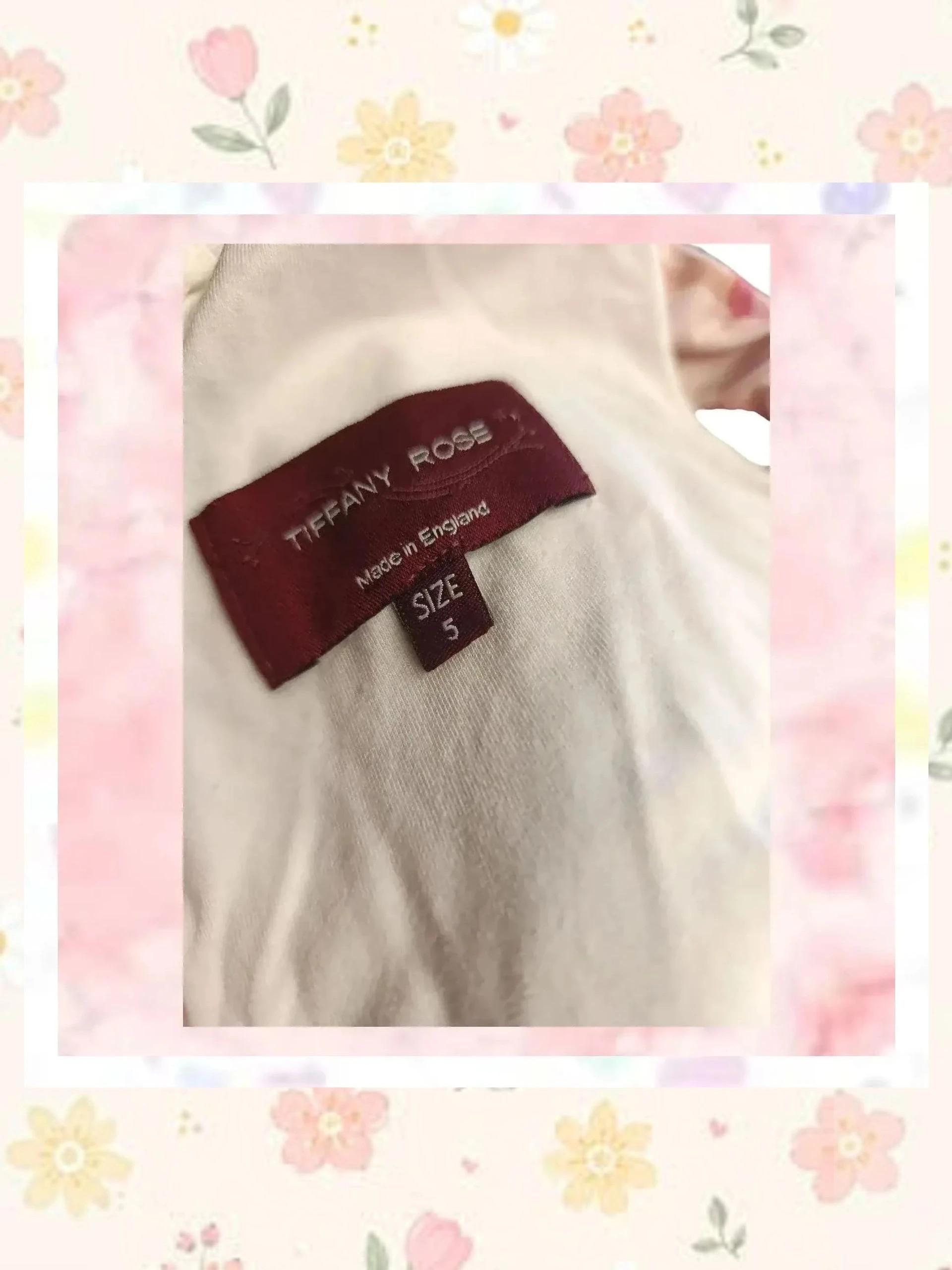 Vestido Tiffany Rous Talla 5 - Estampado Floral & Espalda en V – Tiffany Rose – taille L / 40 / 12 3