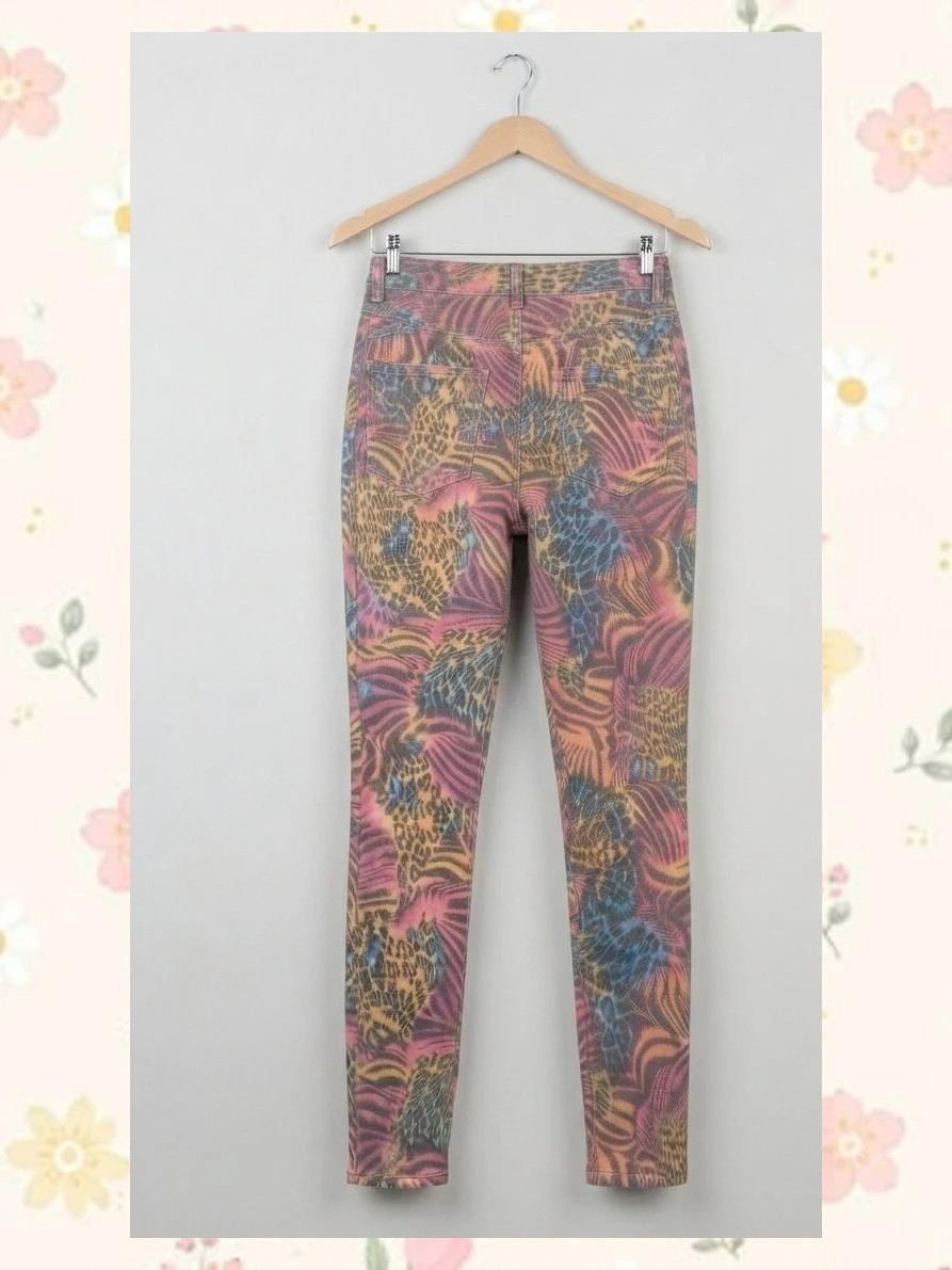 Vaquero pitillo animal print multicolor Jota+Ge Jeans EUR 42 – Jota mas ge – taille XL / 42 / 14 2