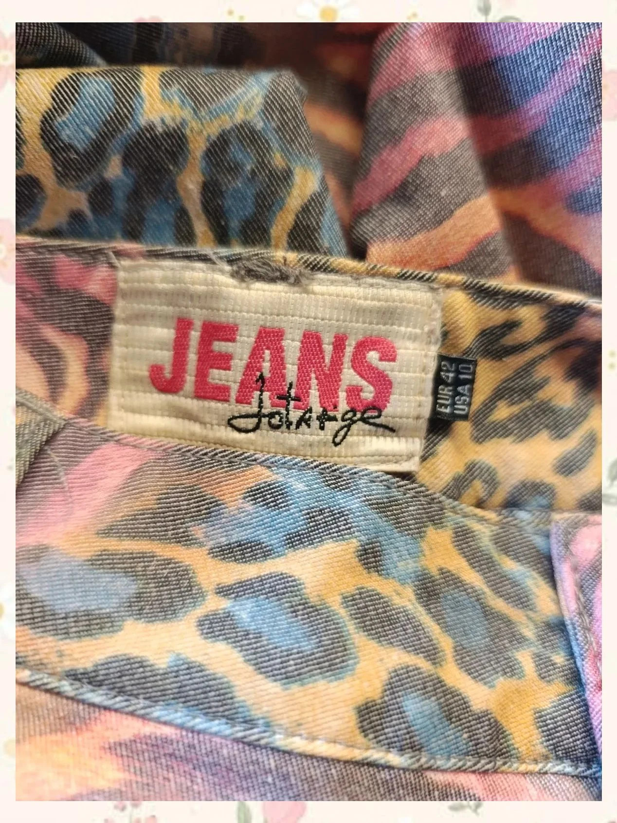 Vaquero pitillo animal print multicolor Jota+Ge Jeans EUR 42 – Jota mas ge – taille XL / 42 / 14 3