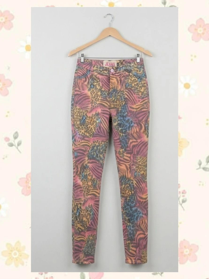 Vaquero pitillo animal print multicolor Jota+Ge Jeans EUR 42