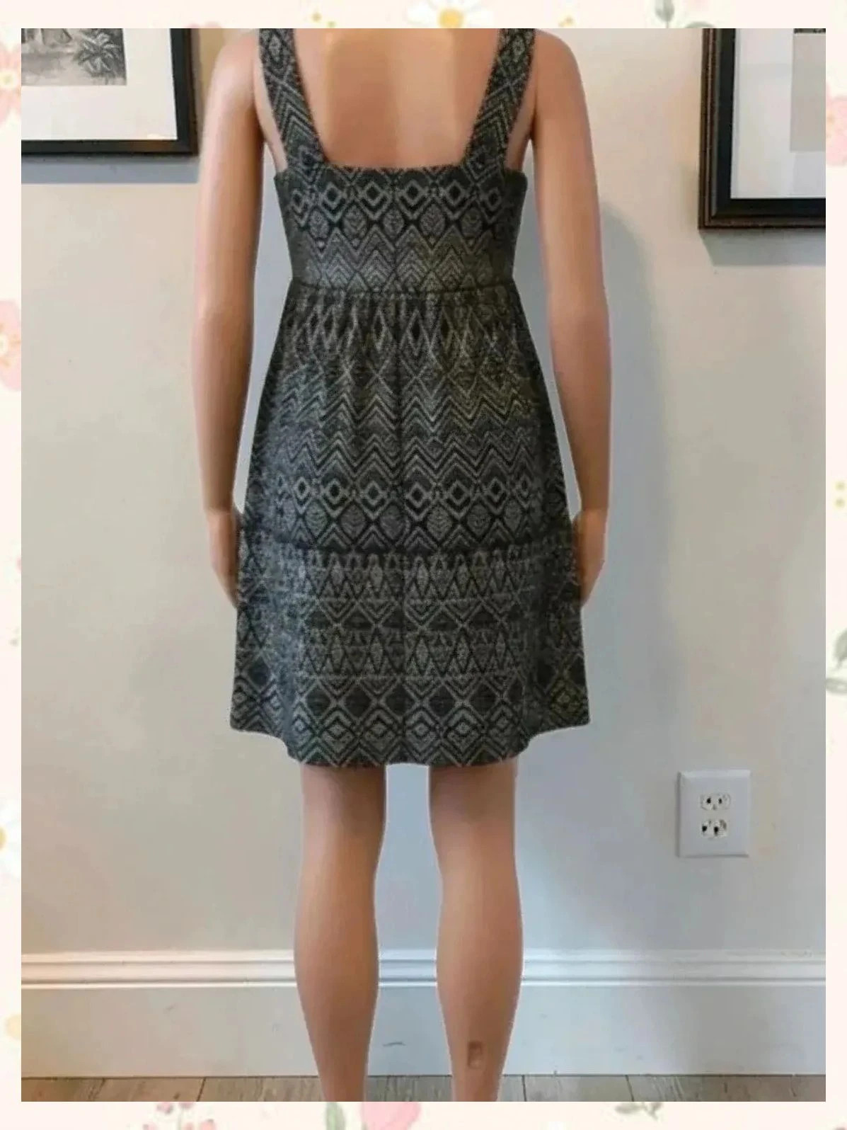 Vestido Zara Jacquard Geométrico Corte Babydoll L – Zara – taille L / 40 / 12 3