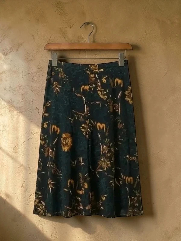 Falda Midi Boho Floral Scudetto 🌸 Talla XL | Mezcla Lana – Scudetto – taille XL / 42 / 14 2