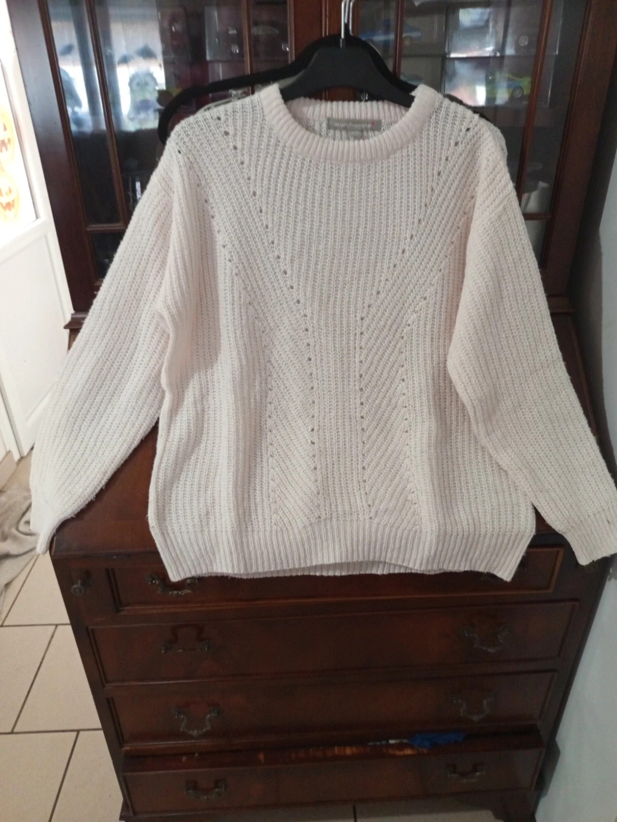 Pull en maille ajourée écru Blancheporte – Taille 38/40 (M)