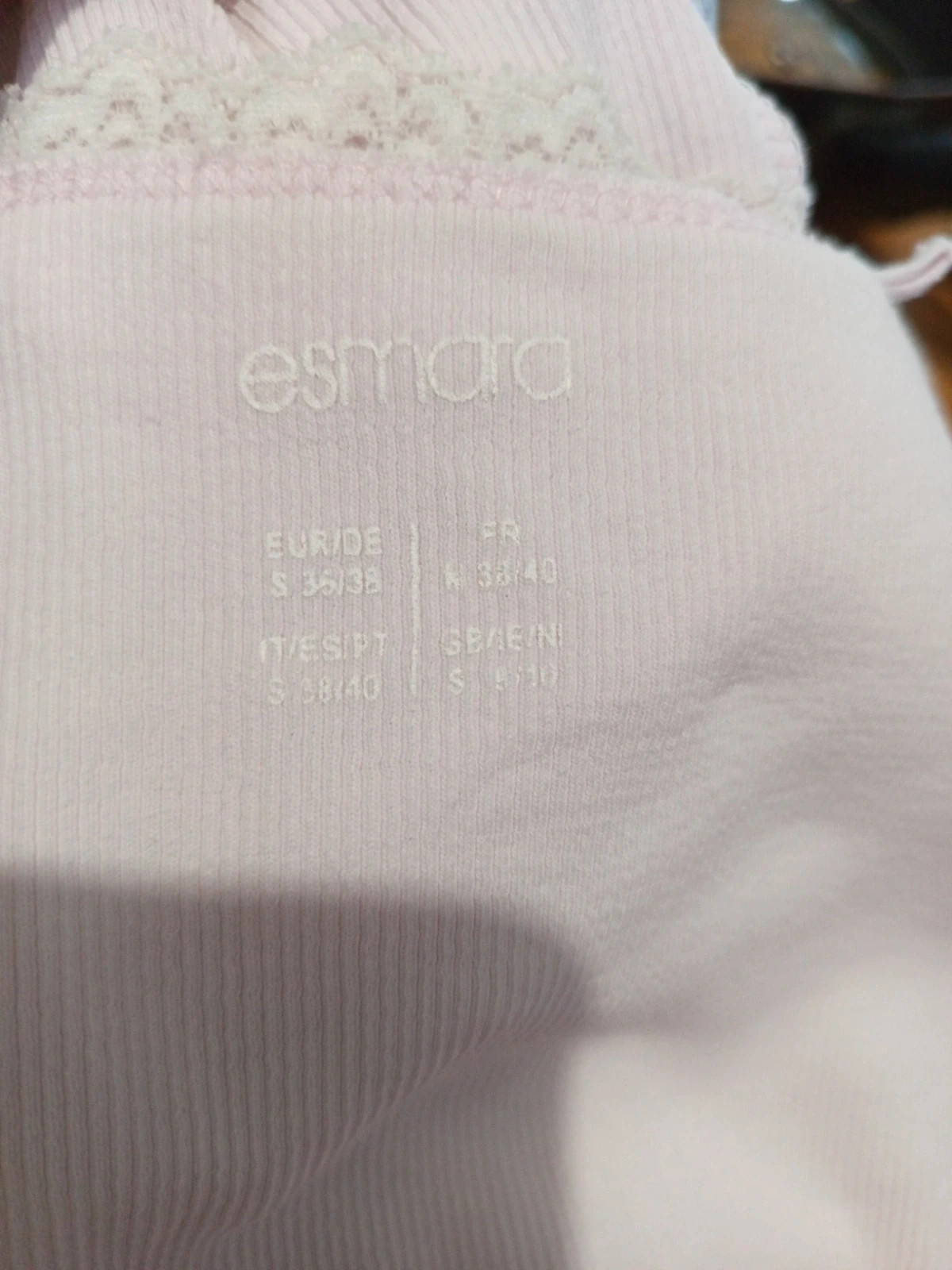 Lot de 2 débardeurs côtelés dentelle Esmara - M 38/40 – Esmara – taille M / 38 / 10 3