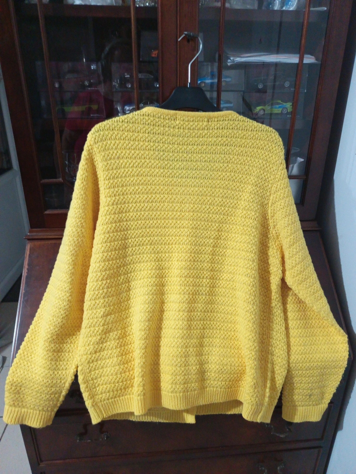 Gilet en maille fantaisie alvéolée jaune Blancheporte T42/44 – Blancheporte – taille XL / 42 / 14 3