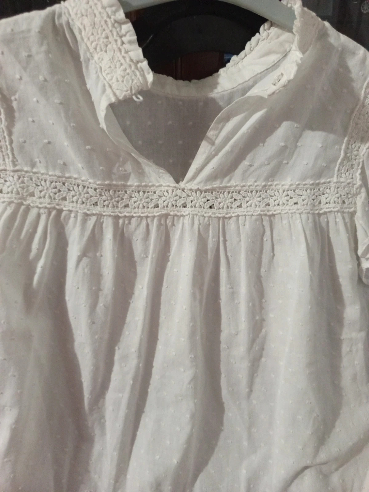 Blouse blanche sans manches plumetis Kiabi M – Kiabi – taille M / 38 / 10 2