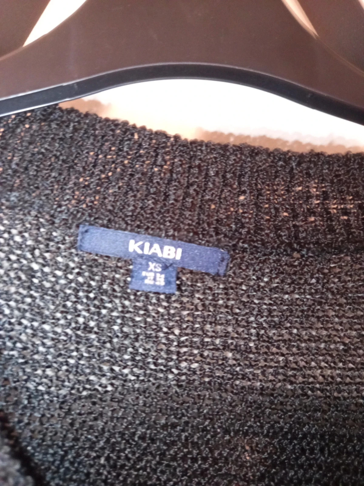 Pull noir col V Kiabi - Taille XS – Kiabi – taille XS / 34 / 6 5