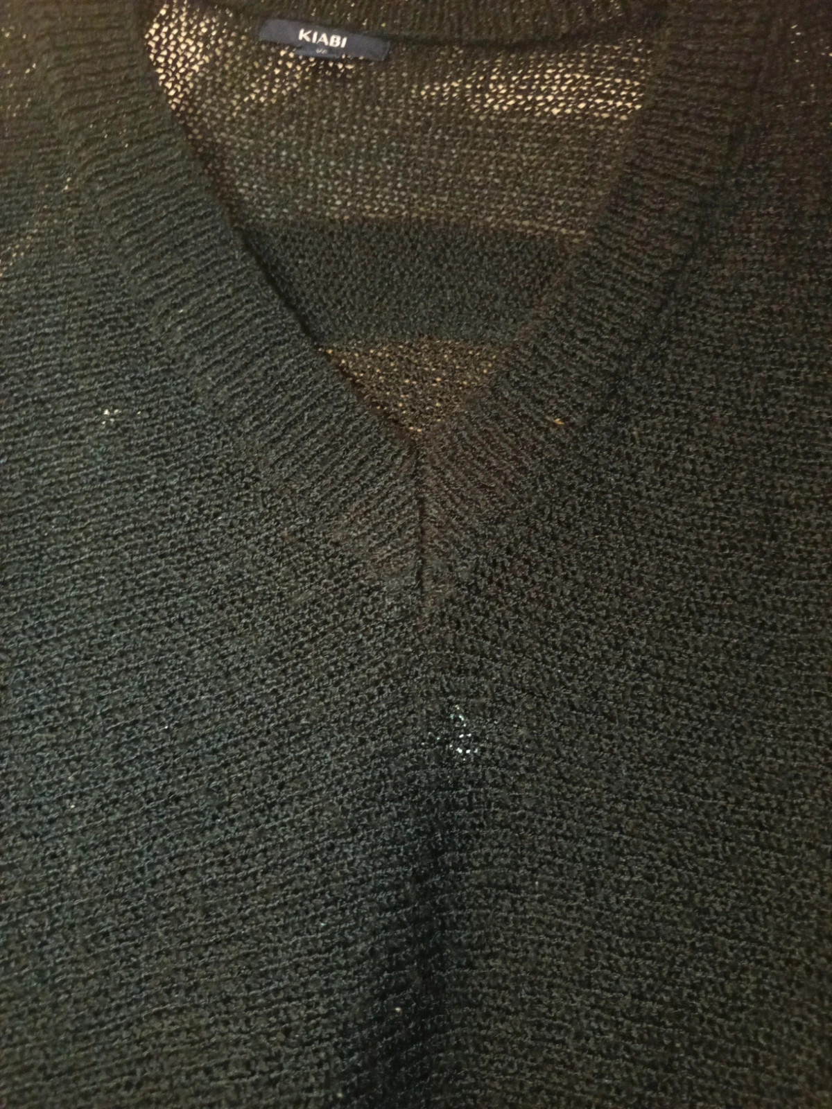 Pull noir col V Kiabi - Taille XS – Kiabi – taille XS / 34 / 6 2