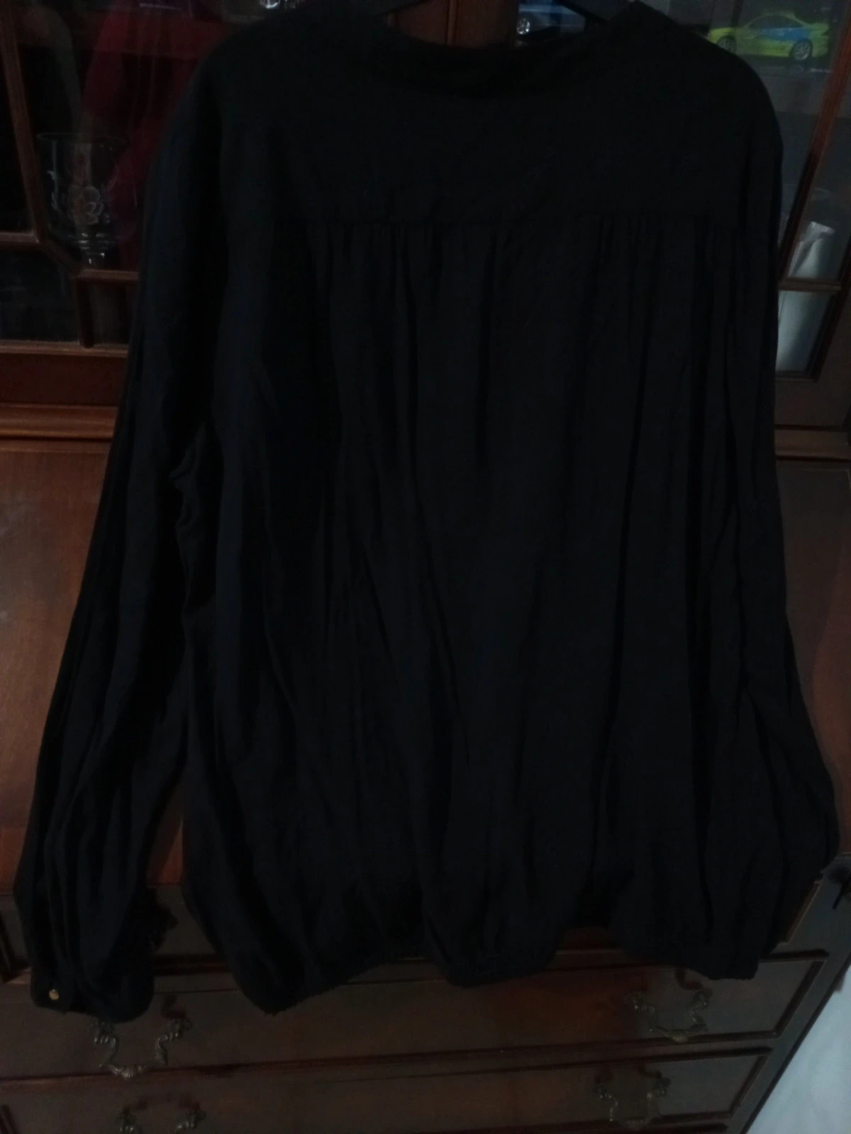 Blouse fluide noire détails dorés Camaïeu – Taille 42 (XL) – Camaïeu – taille XL / 42 / 14 4