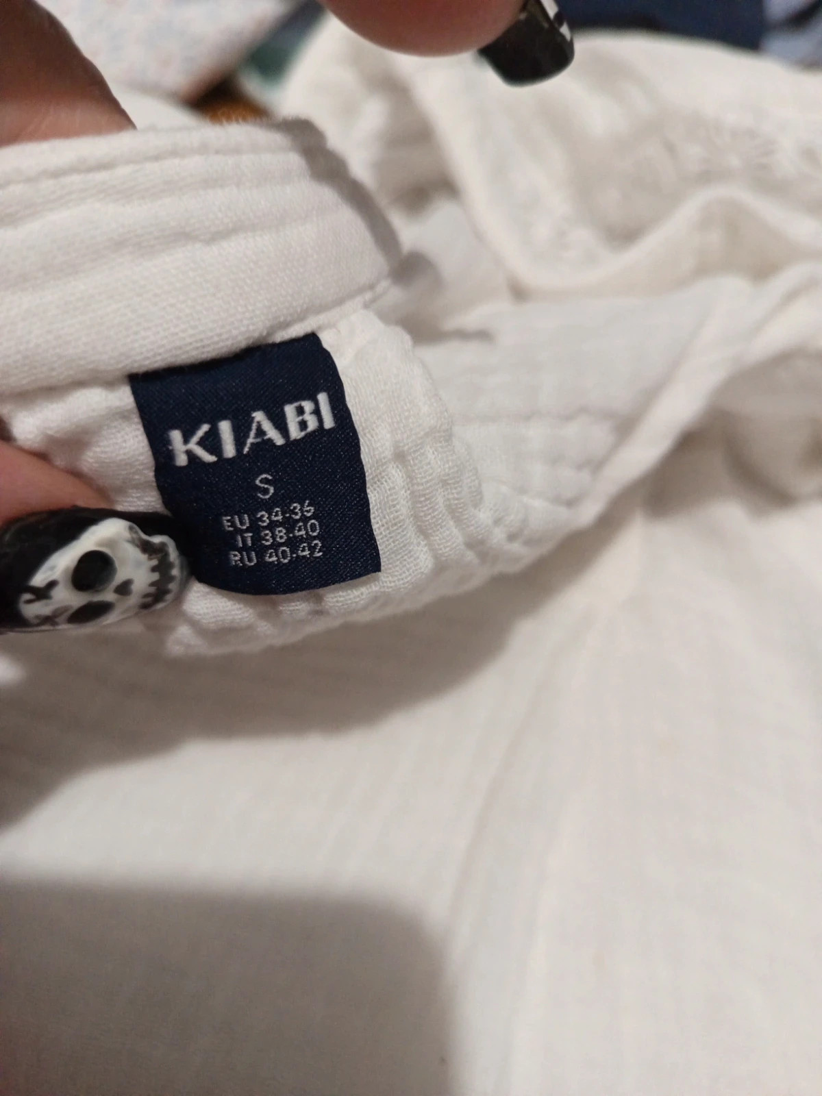 Blouse bohème en double gaze de coton blanche Kiabi – Taille S (34/36) – Kiabi – taille S / 36 / 8 4