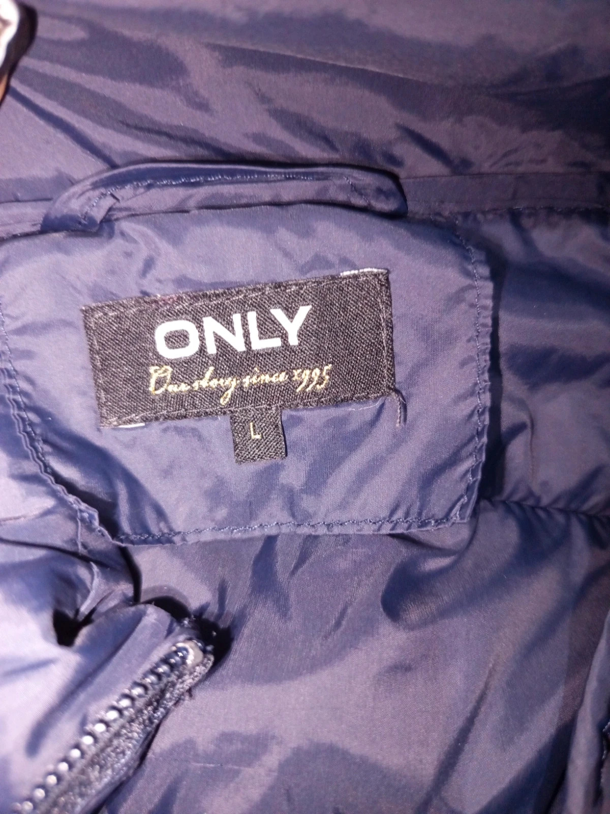 Doudoune sans manches ONLY Bleue - Taille L (Zip à changer – ONLY – taille L / 40 / 12 3