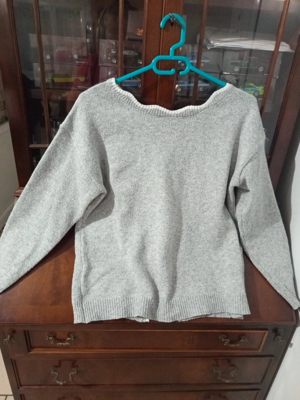Pull trompe l'œil style gilet gris nœuds blancs shein XS 34 – Shein – taille XS / 34 / 6 3