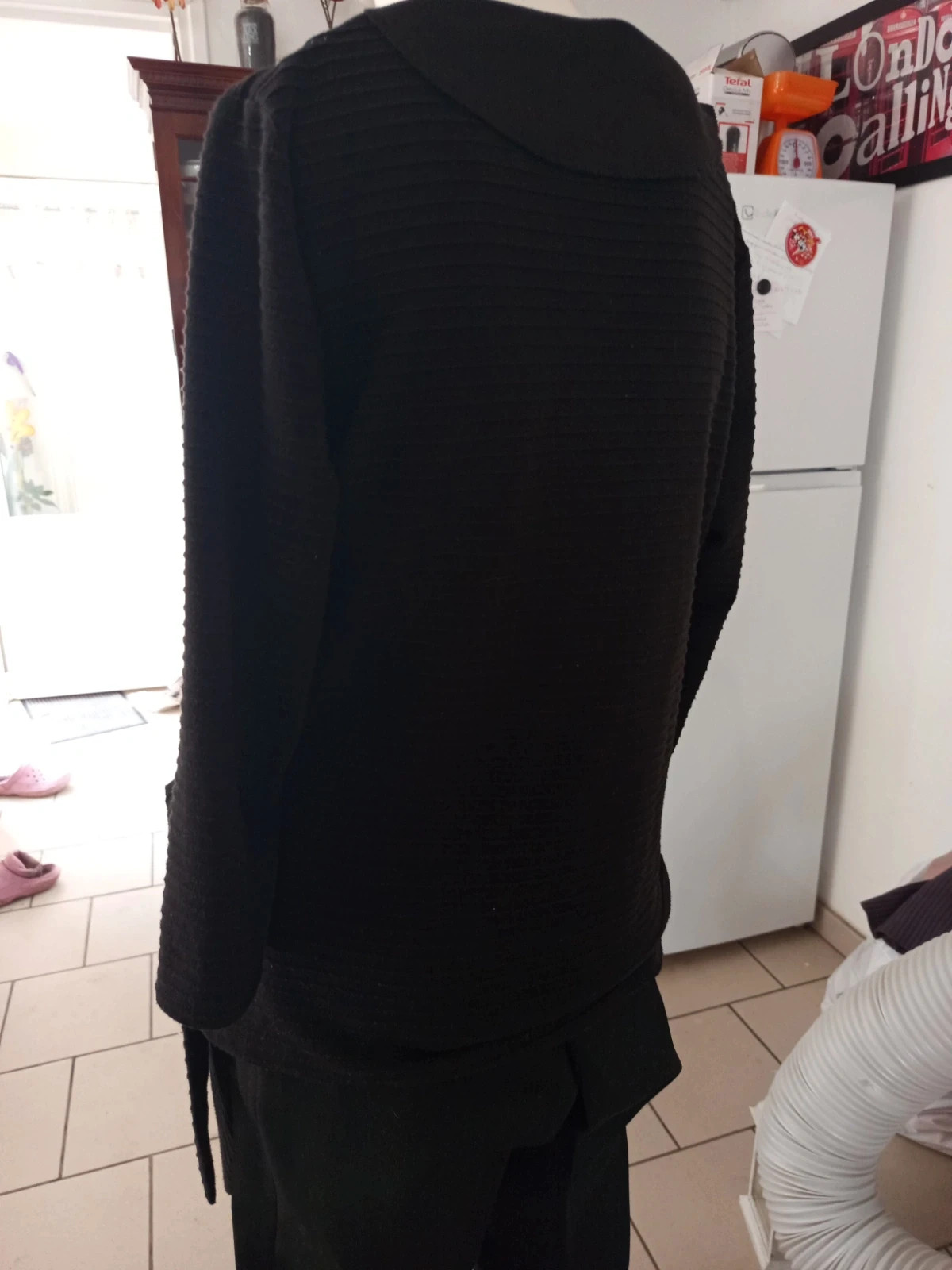 Top drapé asymétrique noir à nouer - Taille 42/44 (XL) – taille XL / 42 / 14 4