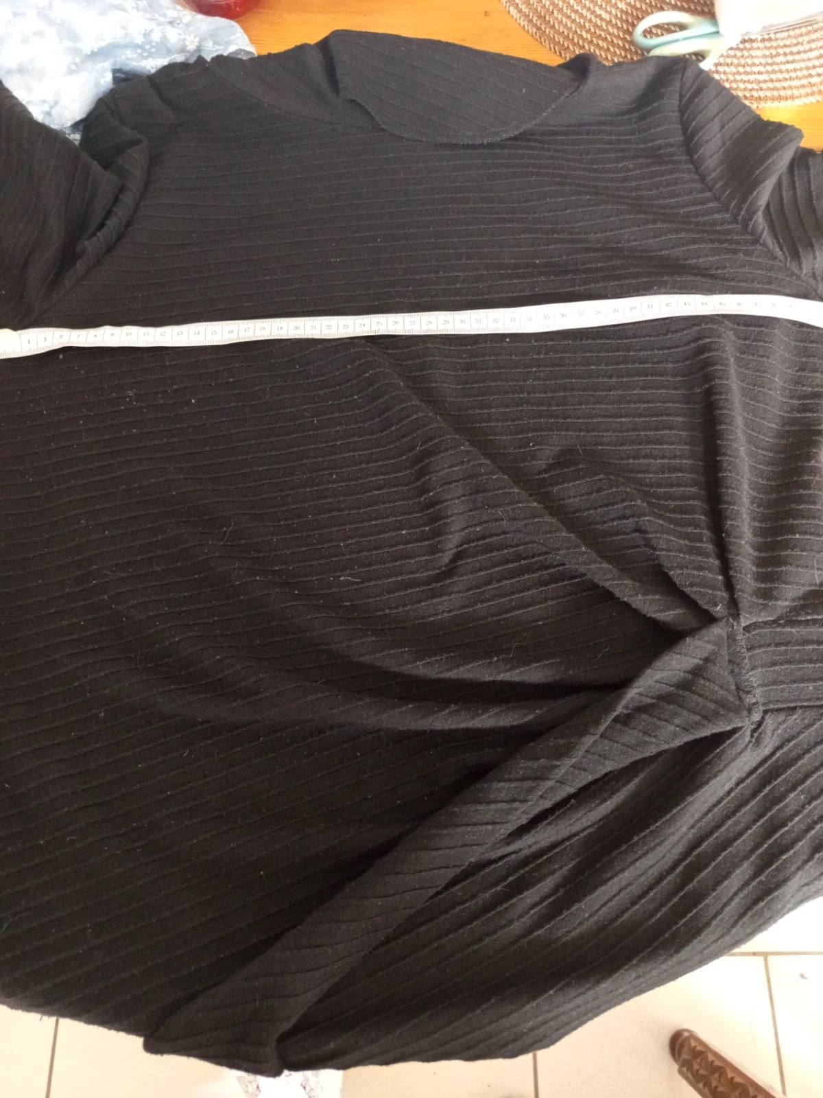 Top drapé asymétrique noir à nouer - Taille 42/44 (XL) – taille XL / 42 / 14 5