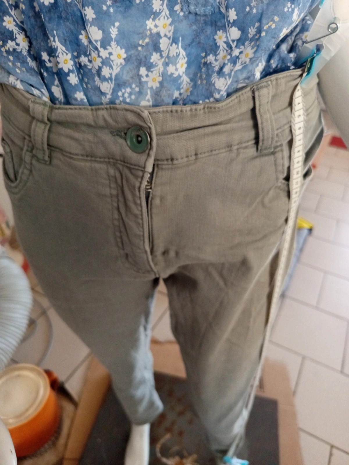 Pantalon stretch kaki clair Blancheporte – taille 42 L – coupe 7/8 – Blancheporte – taille L / 40 / 12 4