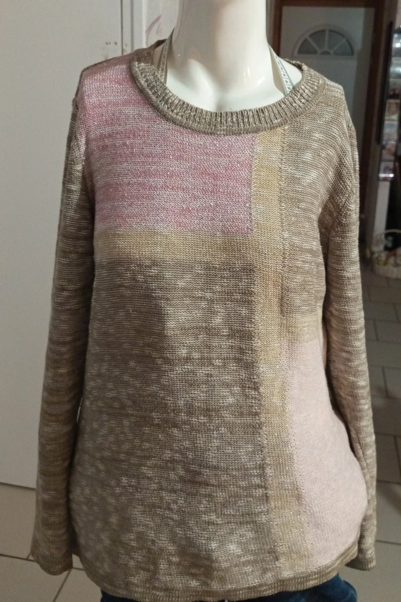 Pull color-block brillant PAOLA! T40 - Très bon état – Paola – taille L / 40 / 12 4