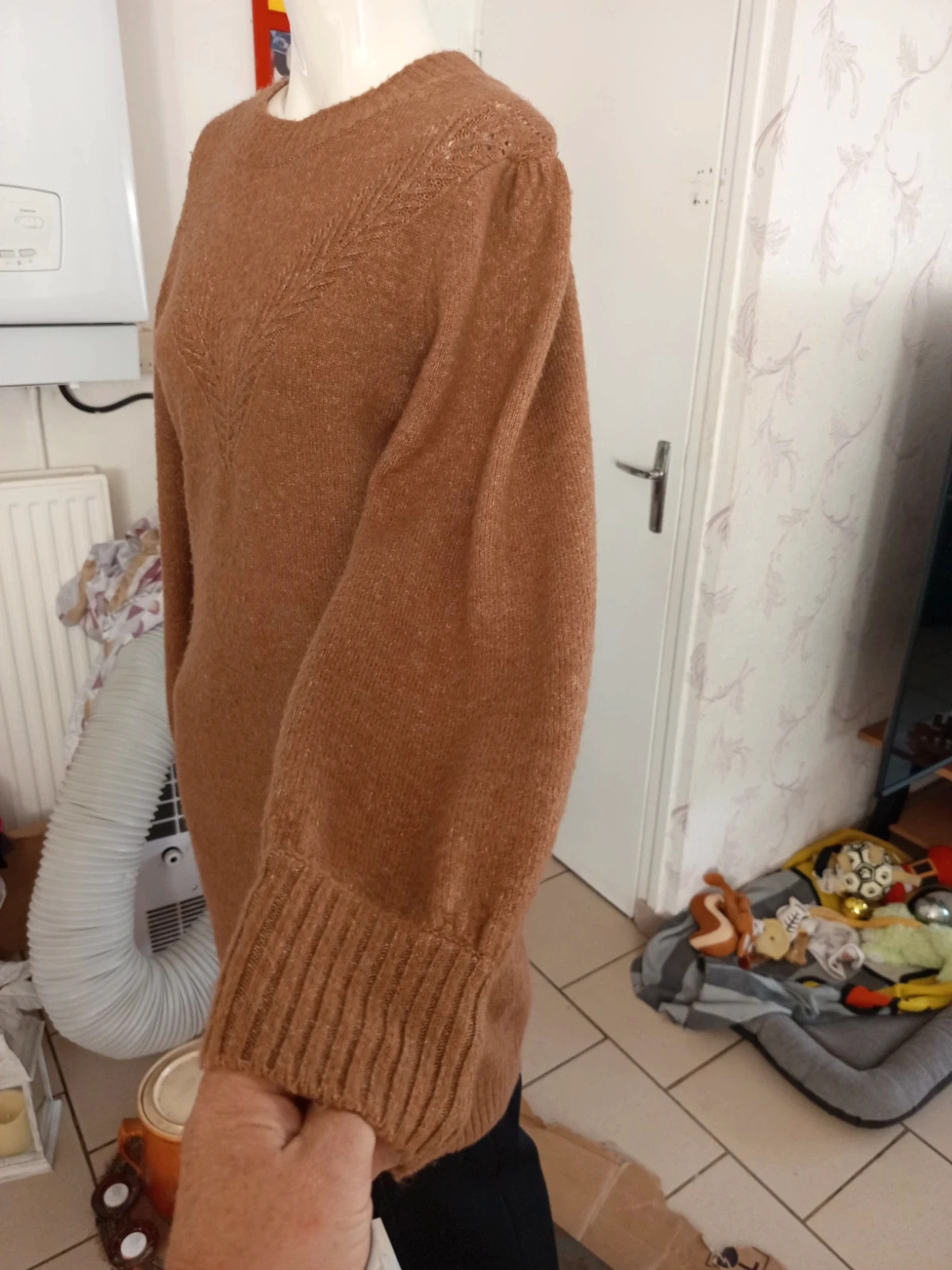 Robe-pull en maille camel Pimkie – Taille 36 (S) – Pimkie – taille S / 36 / 8 5