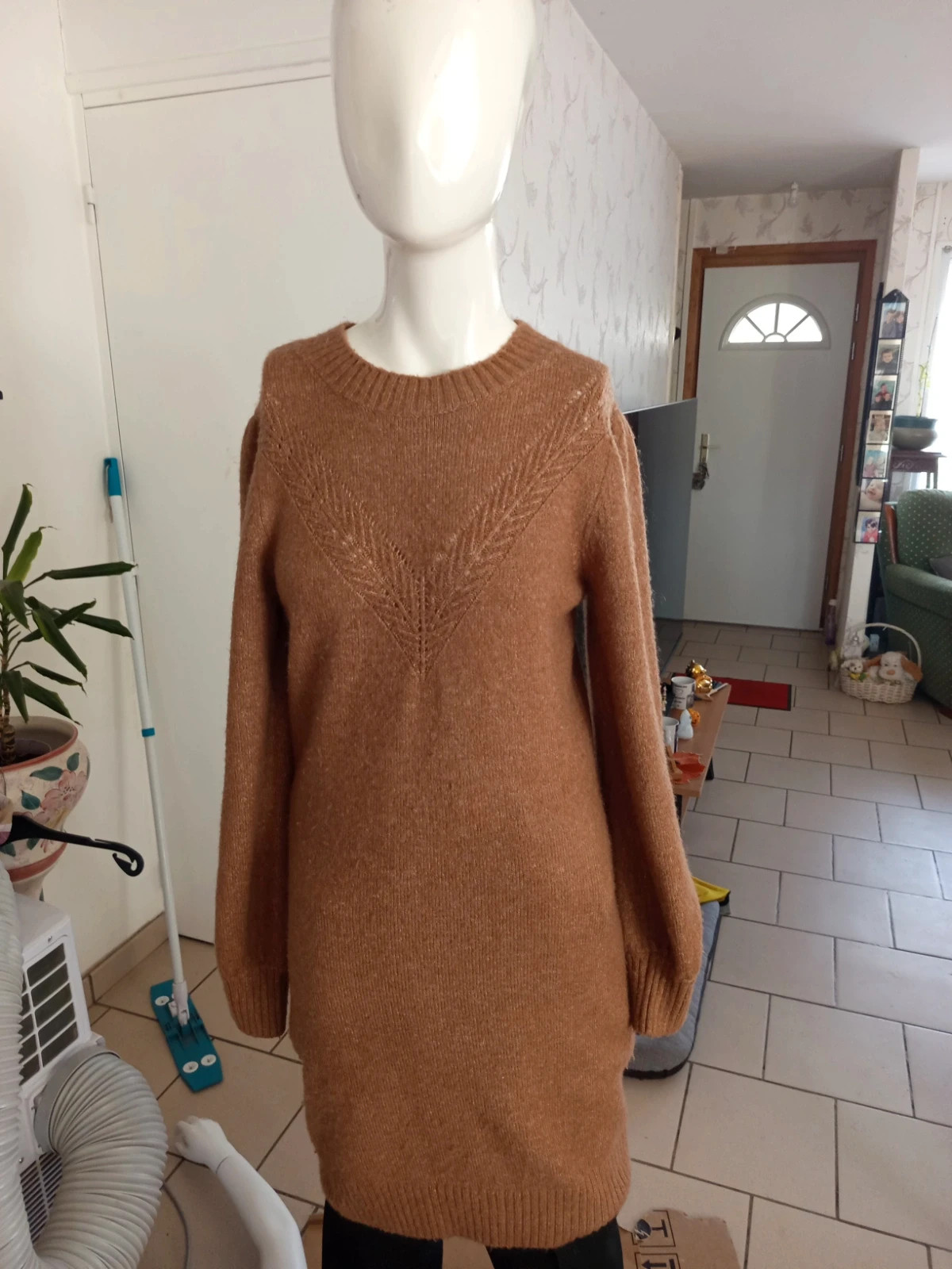 Robe-pull en maille camel Pimkie – Taille 36 (S) – Pimkie – taille S / 36 / 8