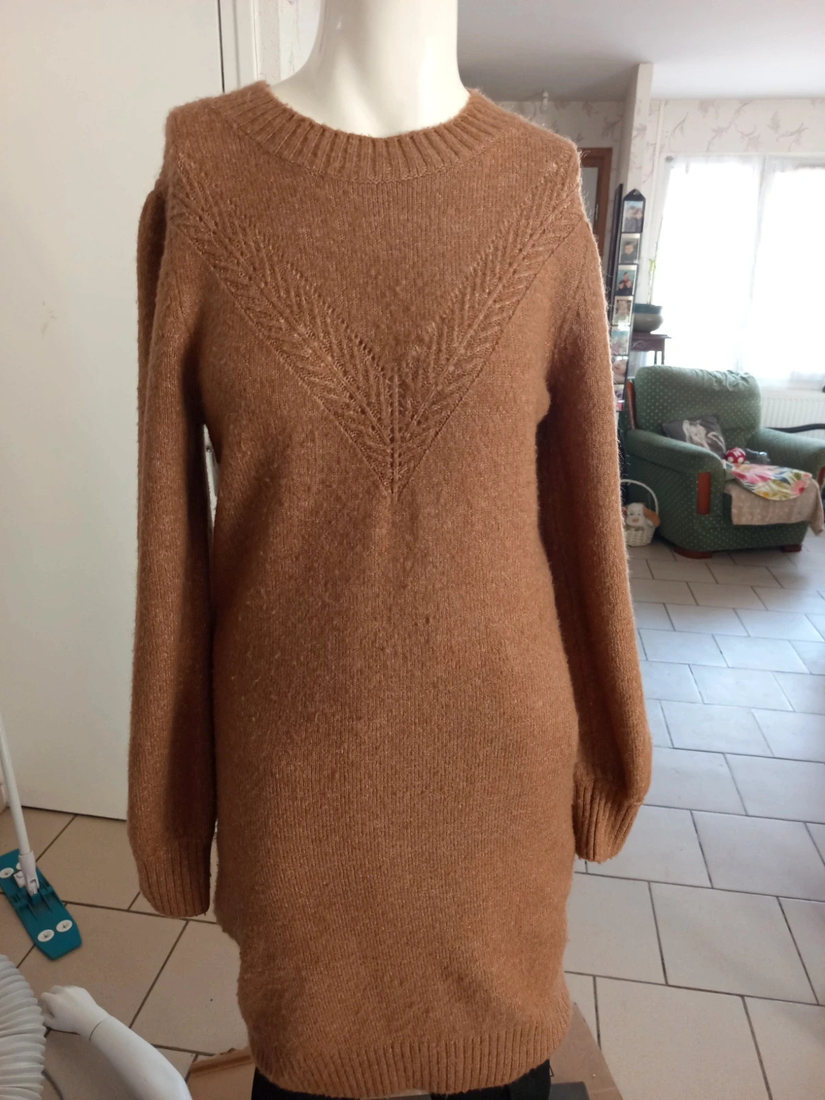 Robe-pull en maille camel Pimkie – Taille 36 (S) – Pimkie – taille S / 36 / 8 2