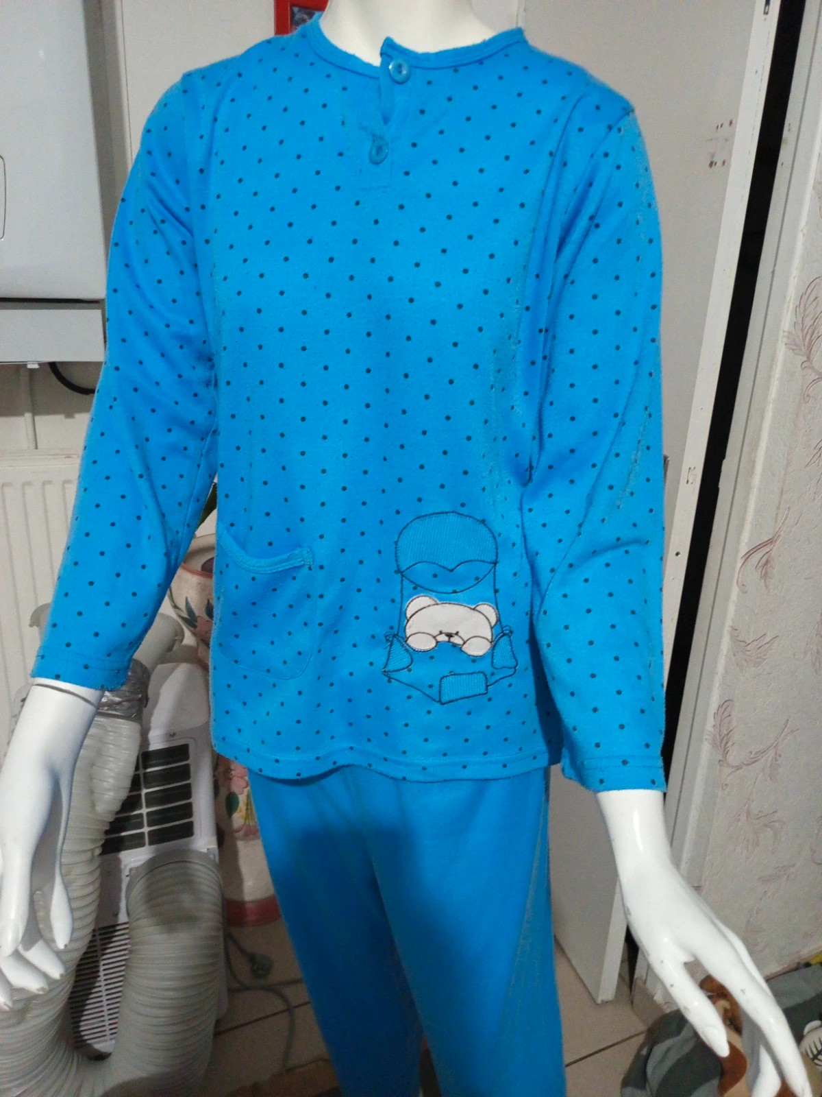 Ensemble pyjama bleu à pois marque Gira Sole – Taille M – Gira Sole – taille M / 38 / 10 2
