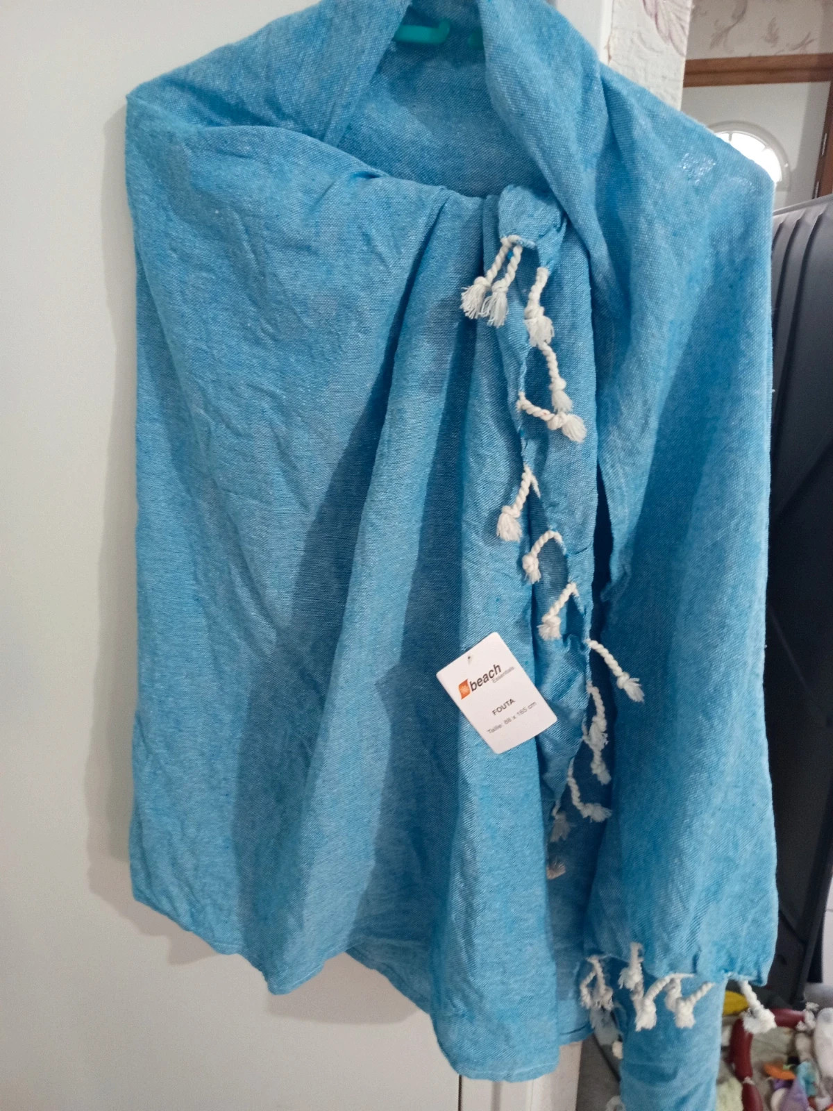 Fouta / Drap de plage bleu turquoise - Beach Essentials - Neuve avec étiquette – Essentials