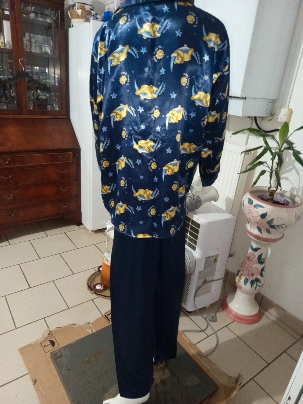 Ensemble Pyjama Satin Vintage Tres Jolie - Haut S / Bas M – taille S / 36 / 8 5