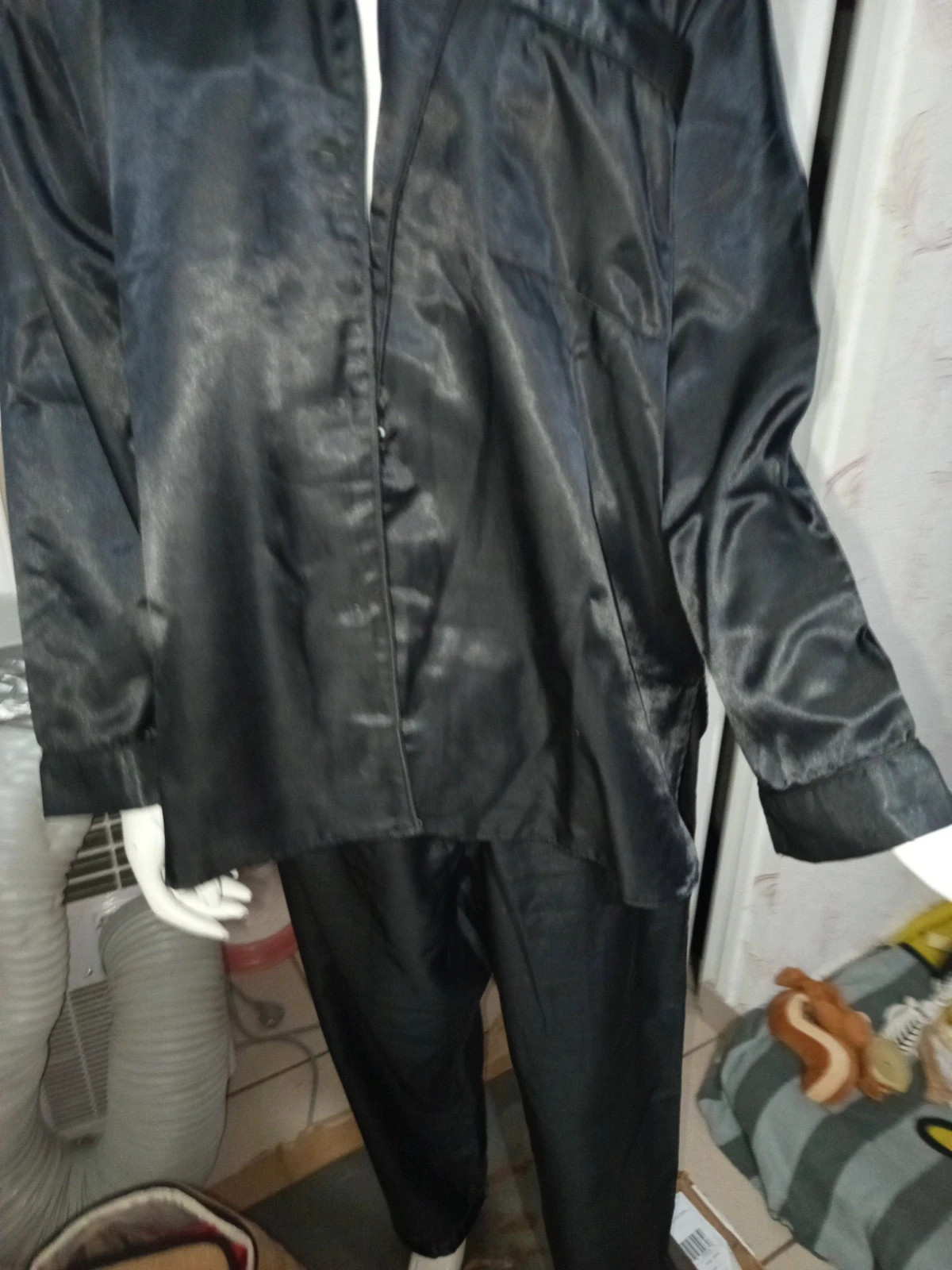 Pyjama fluide effet soie noir Taille M - My Collection – My Collection – taille M / 38 / 10 2