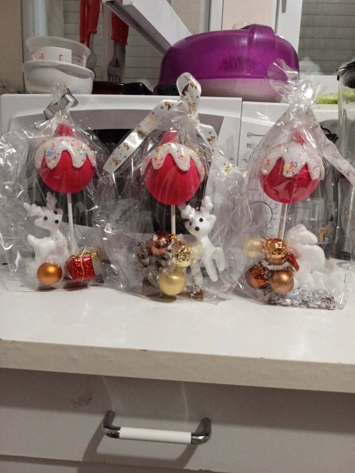 Ensemble de 8 Centres de Table / Cadeaux Invités Noël – Noël