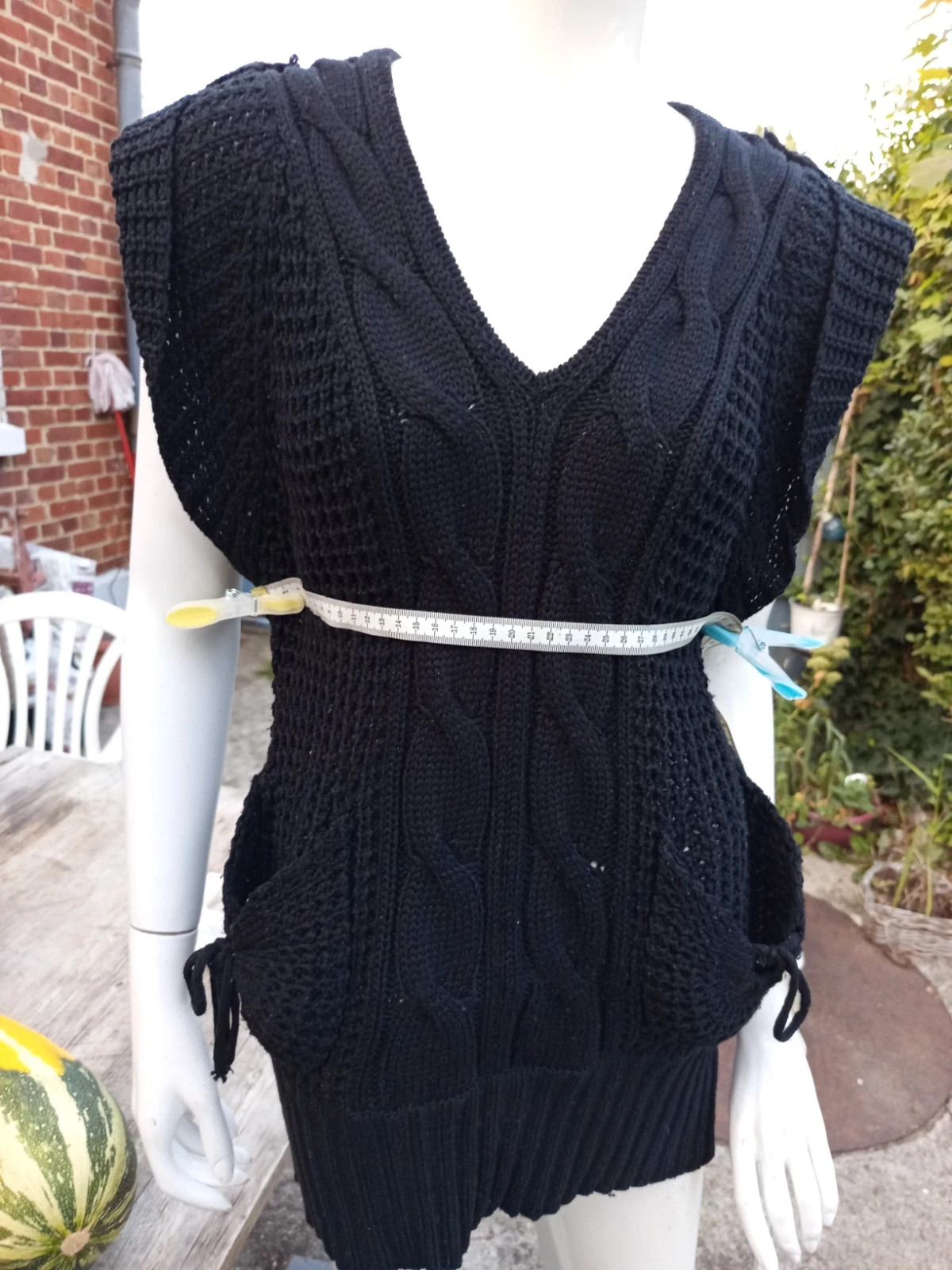 Long pull sans manches noir torsadé Laëtitia Star Taille S/M – Laetitia Star – taille S / 36 / 8 2