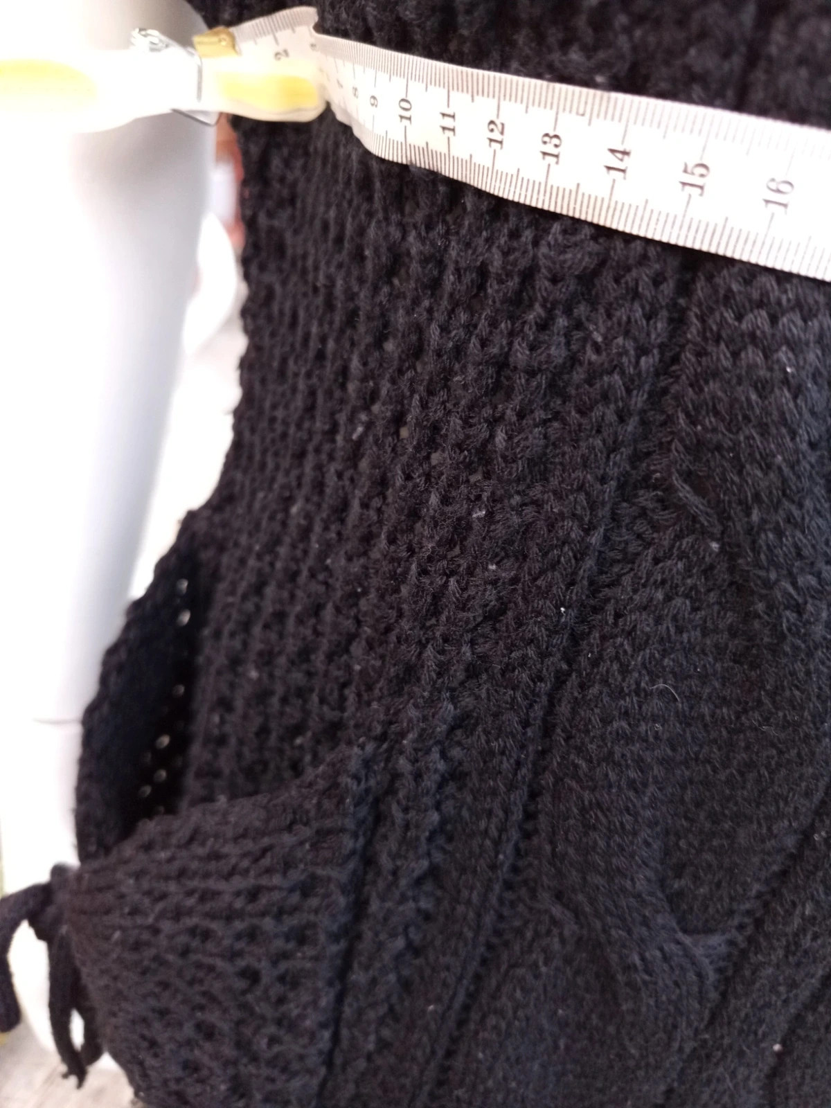 Long pull sans manches noir torsadé Laëtitia Star Taille S/M – Laetitia Star – taille S / 36 / 8 5