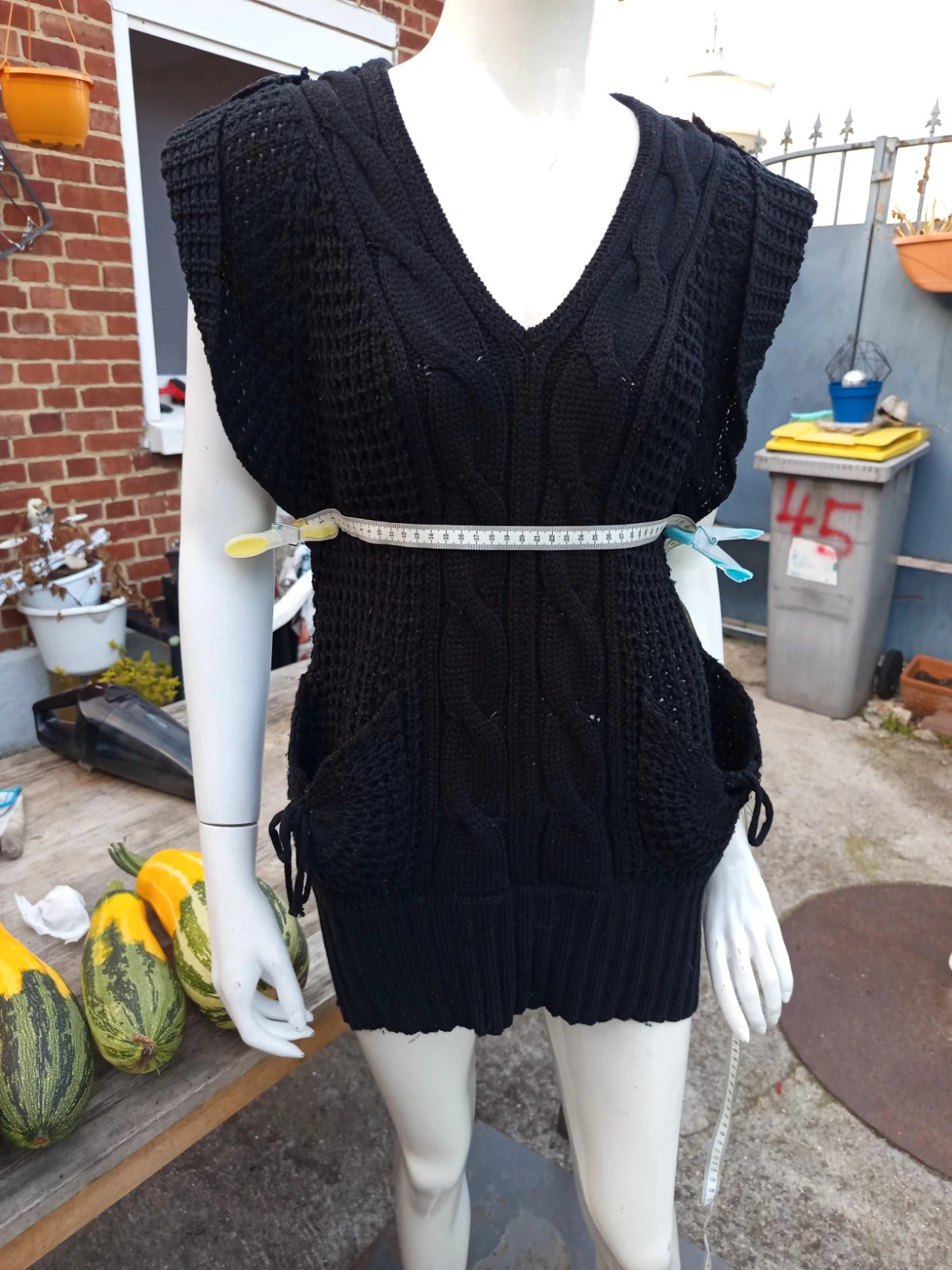 Long pull sans manches noir torsadé Laëtitia Star Taille S/M – Laetitia Star – taille S / 36 / 8