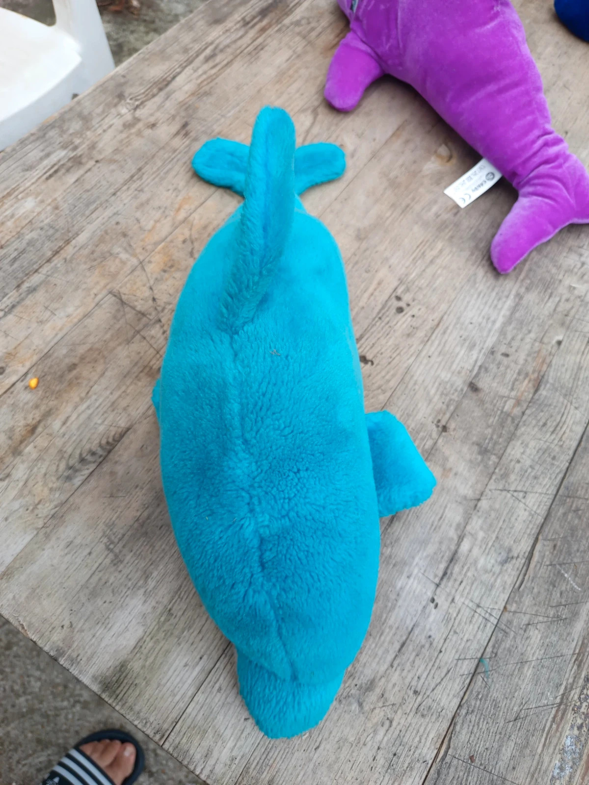 Lot de 3 peluches dauphins colorés (Bleu, Rose, Bleu/Jaune) – Sandy – taille Taille unique 2