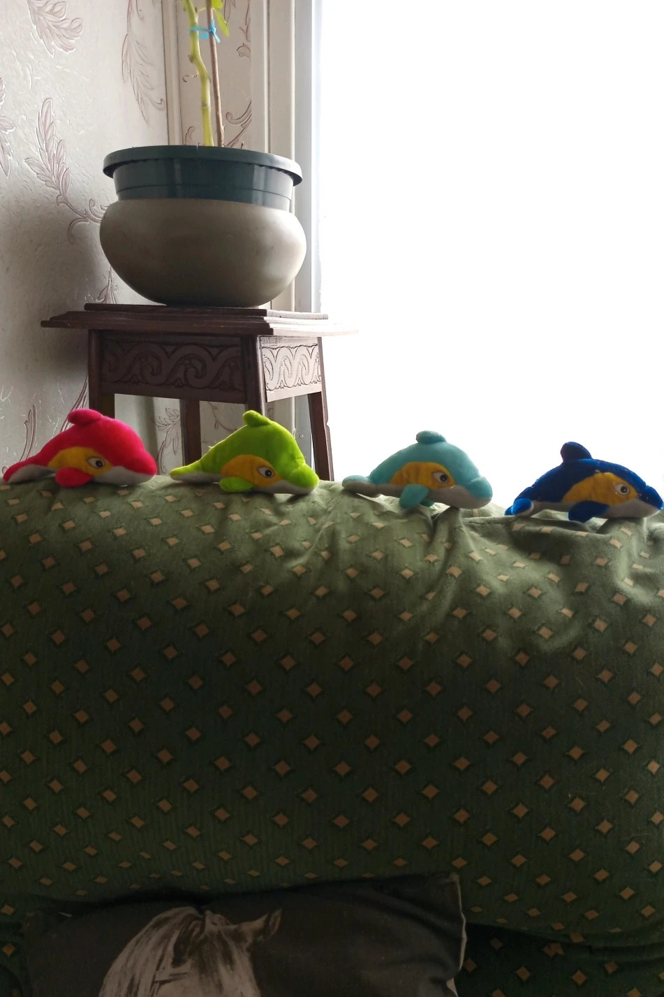 Lot 4 peluches dauphins vintage Sanny à poser ou suspendre – Sandy – taille Taille unique